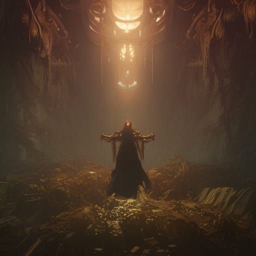Gluttony in Dark Fantasy Style