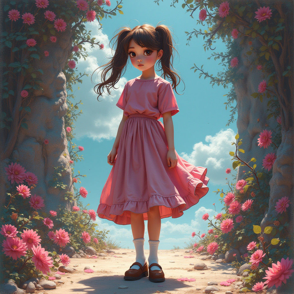 Dreamlike Portrait of Maureen in Matte Painting Style