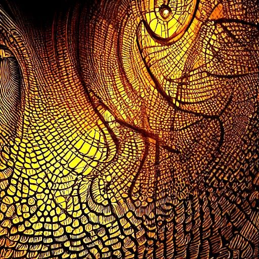 Ballet Dancer Sculpture with Shadows in Alcohol Ink Style