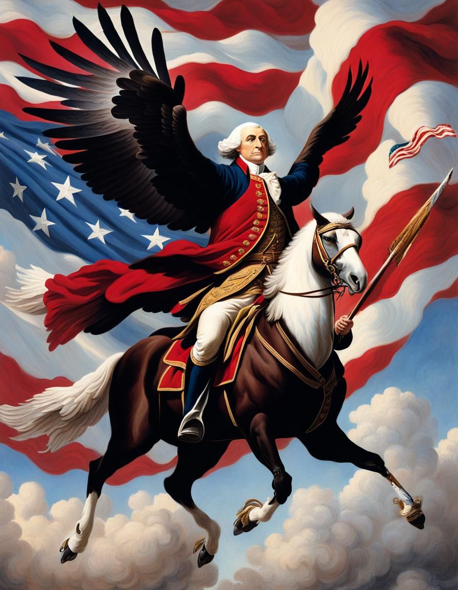 George Washington Rides a Bald Eagle