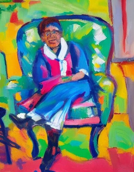 Fauvist Woman in Bold Colors