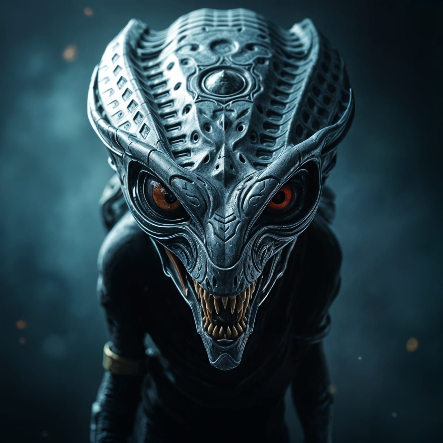 Mysterious Alien Encounter in a Moody Atmosphere