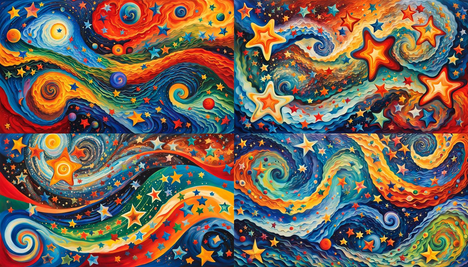 Iridescent Stars Born From Cosmic Energy