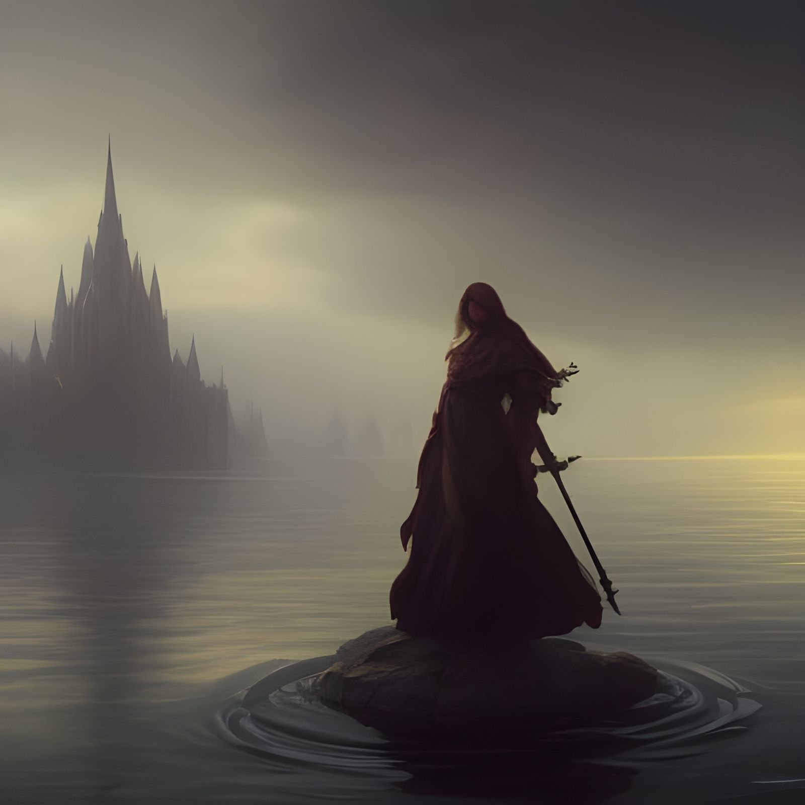 Walking on Water: Dark Fantasy Concept Art