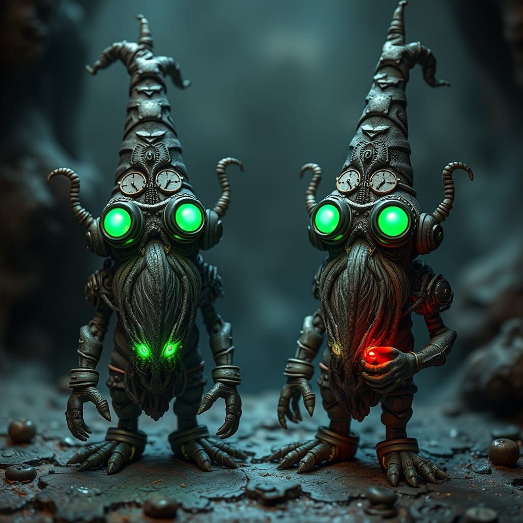 Grotesque Biomechanical Gnomes in Dreamlike Claymation