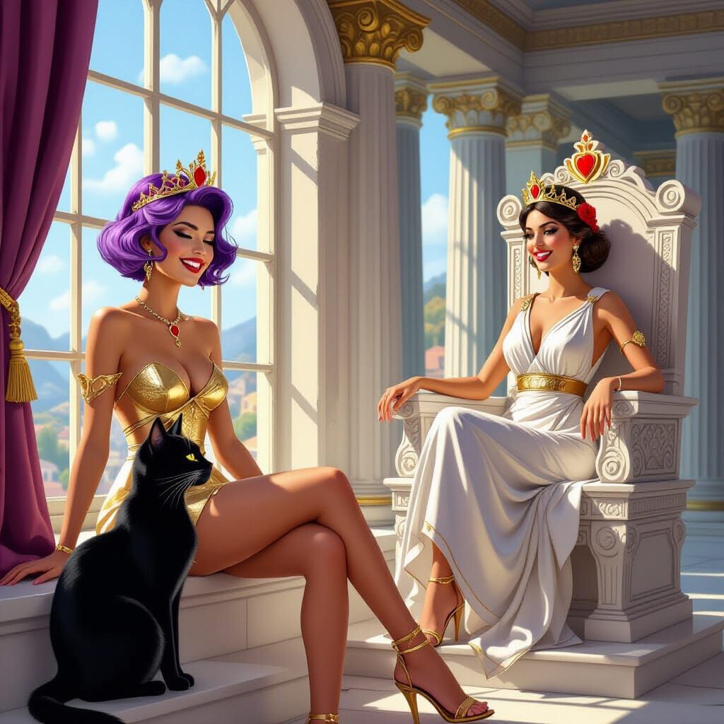 Playing Card Queens: Diverse Beauties in Cinematic Film Stil...