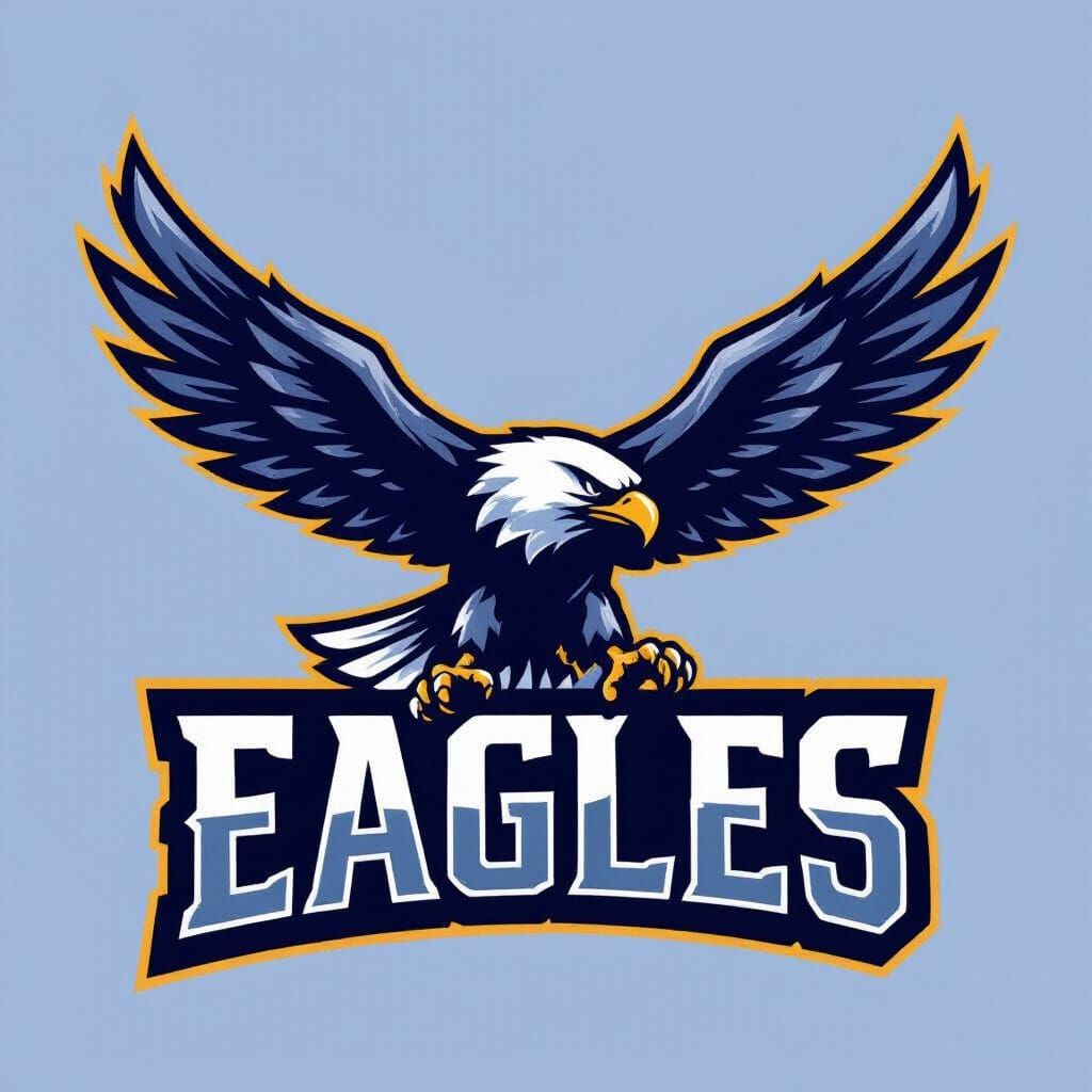Dynamic Eagle Football Team Logo