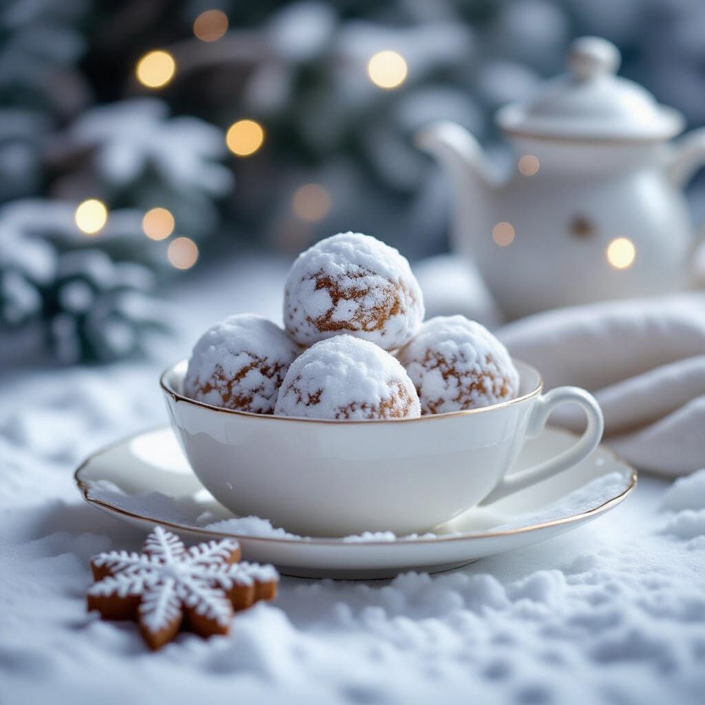 Ethereal Winter Snowballs in Soft Bokeh