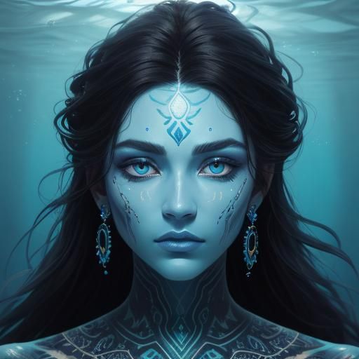 Surreal Sumerian God Portrait in Dreamlike Style