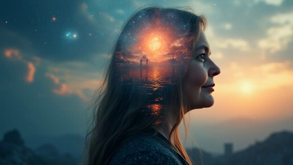 Portrait  of tranquil thoughts