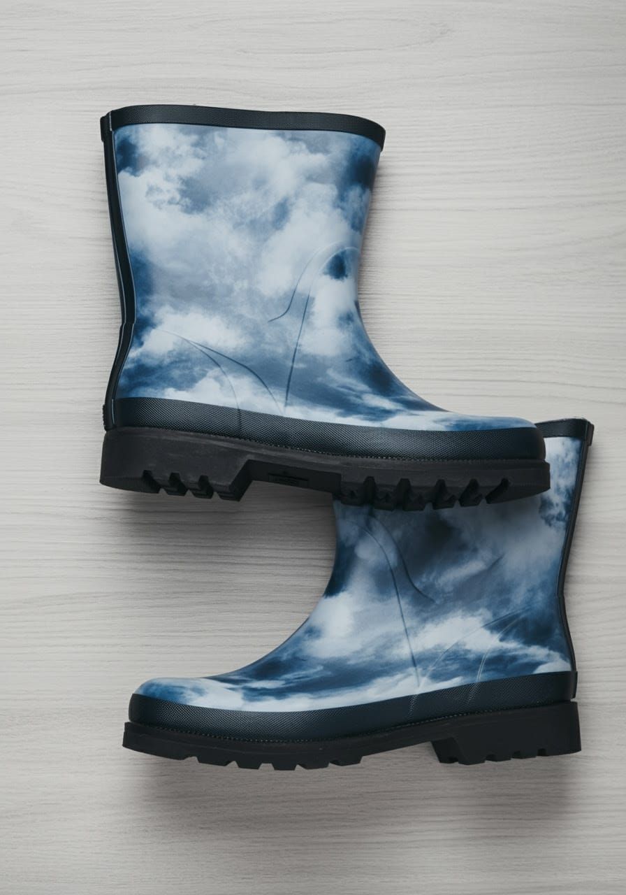 Stylish Rubber Boots Showcase Unique Design