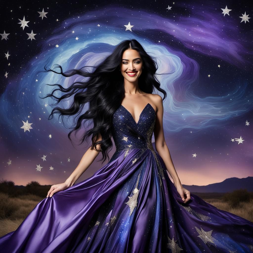 Argentine Woman and Lioness in Winter Landscape