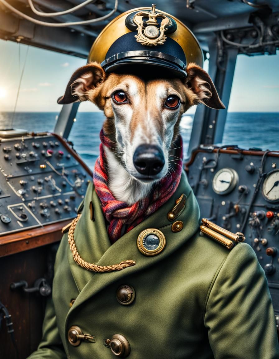 Cool Greyhound Commander at Naval Ship Controls