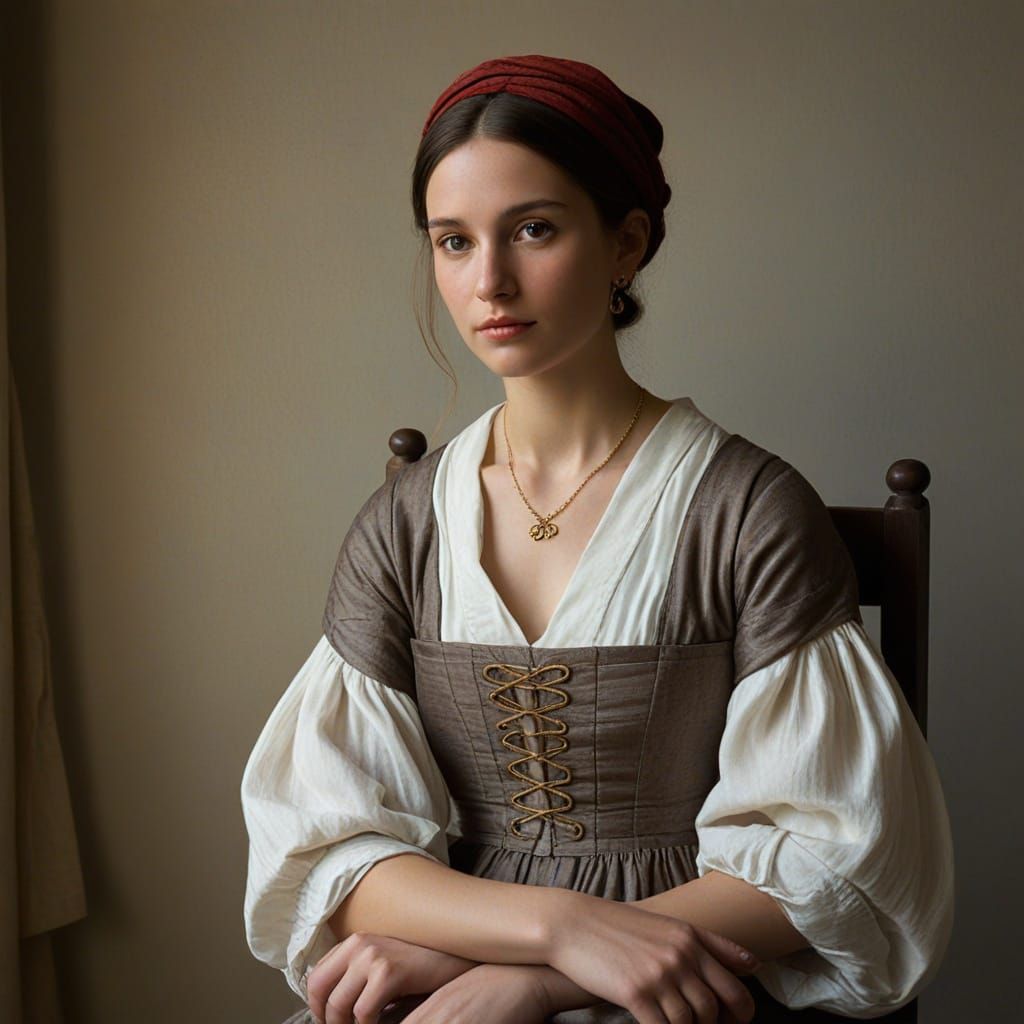 Serene Portrait of Penelope in Earthy Tones