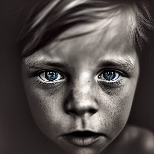 Intense Eye Portrait in Fine Art Style