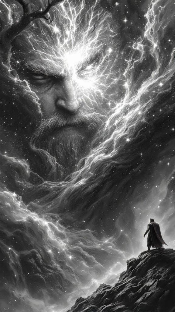 Norse Gods in Cosmic Battle: Ethereal Art in Modern European...