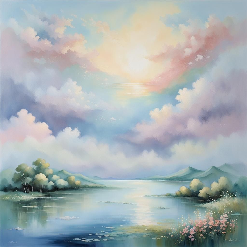 Ethereal Sky in Soft Hues