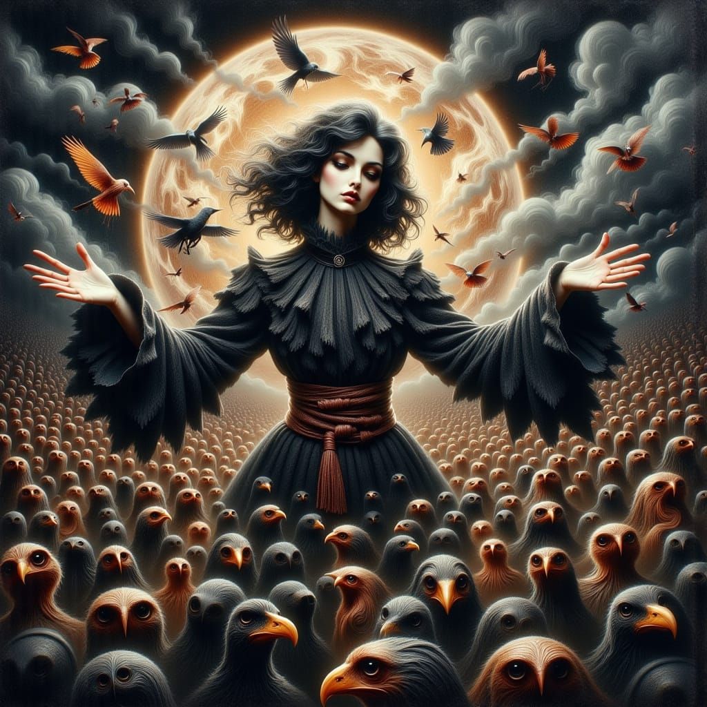 bird burd byrd better be bad but brilliant, by Böcklin <lora...