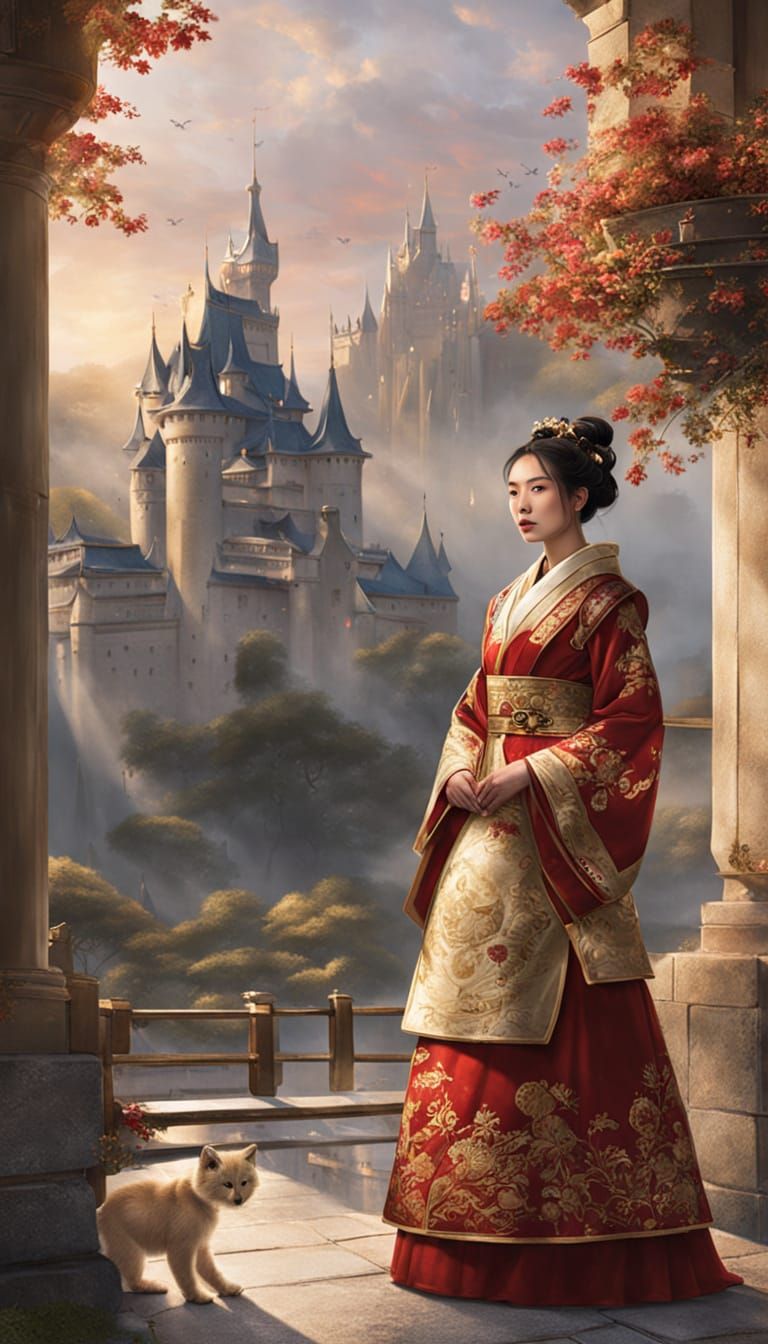 Elysia as Japanese Empress in Ethereal Fantasy Art