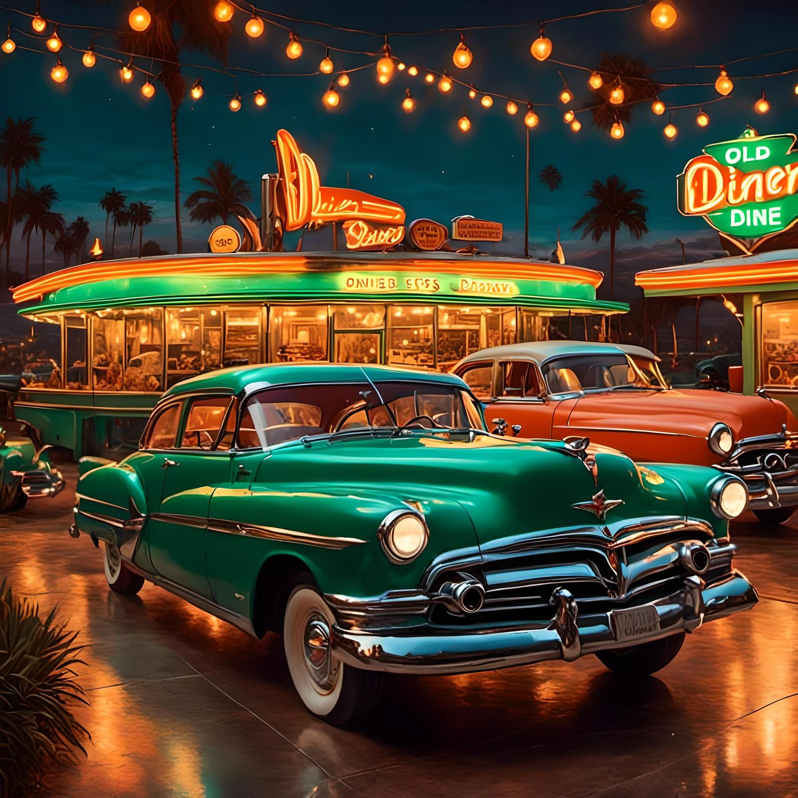 Car Show at the Diner