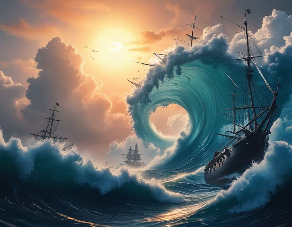 Spanish Galleon Ascends to Cloudy Realms