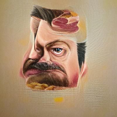 AI Generated Portrait of a Stoic Character