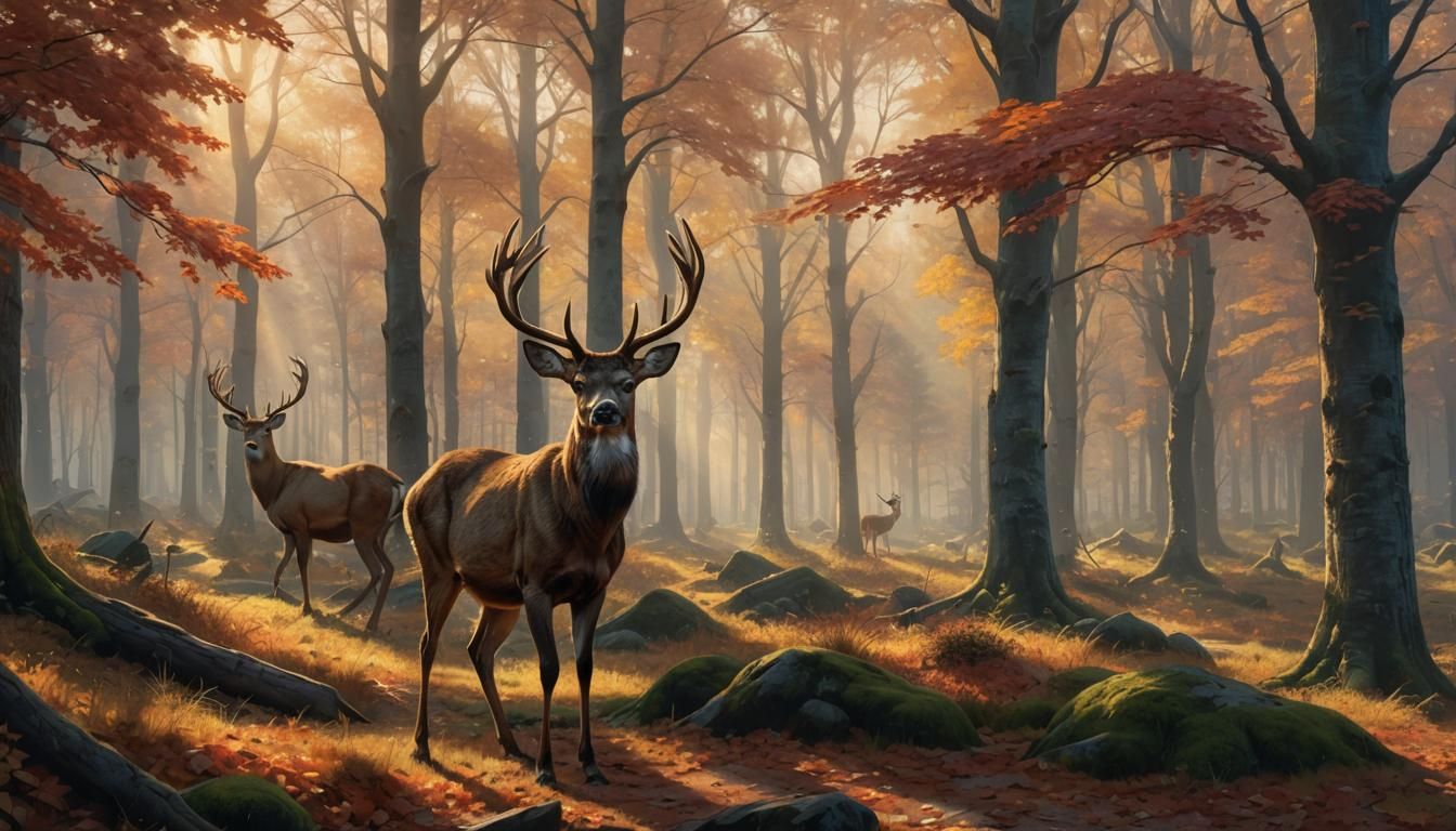 Bucks in the glen