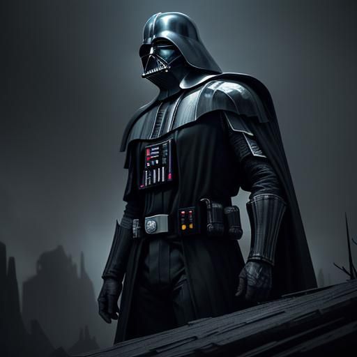 Darth Vader in Gothic Dark Fantasy Chamber