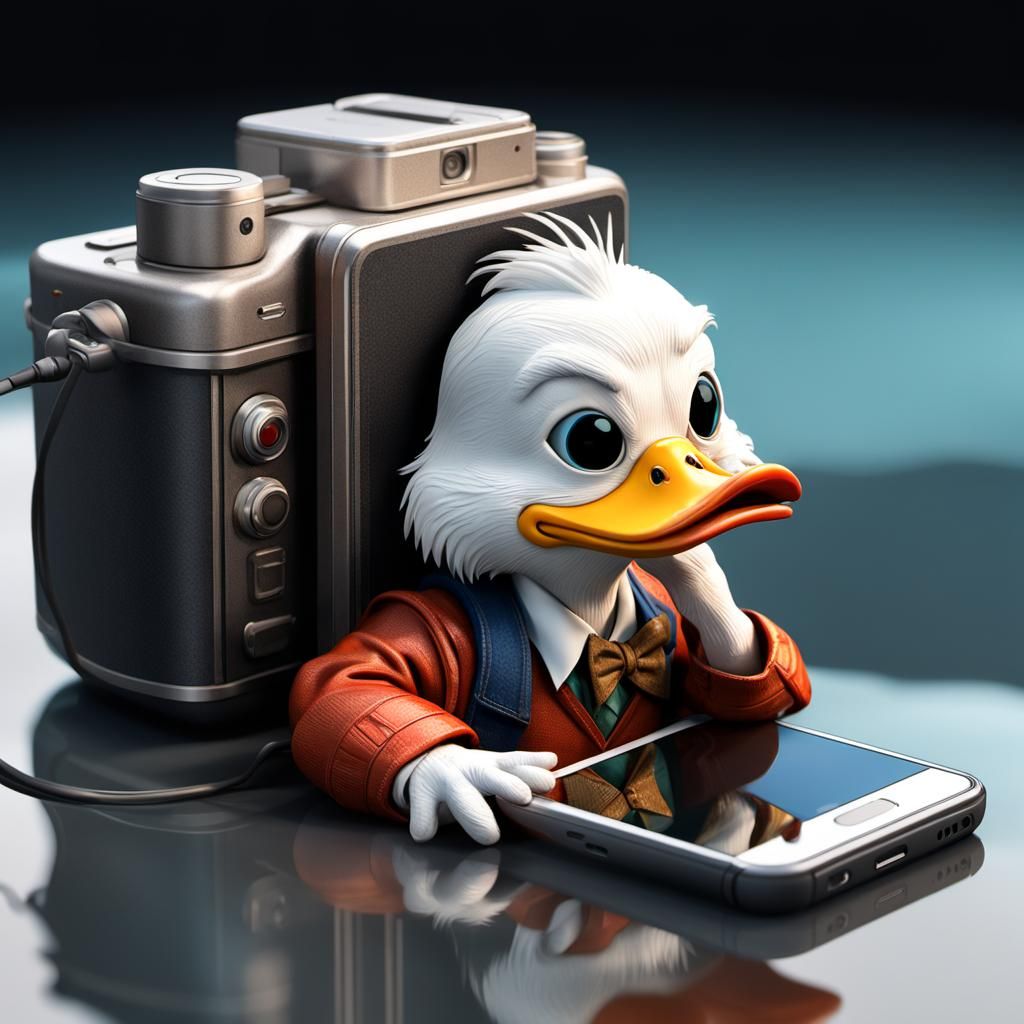 Image: Now NEW. The new smartphone camera with duck optics.