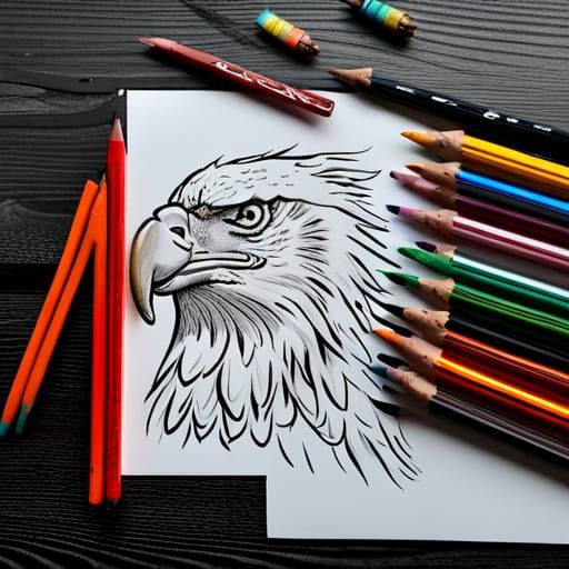 Eagle Colouring Page