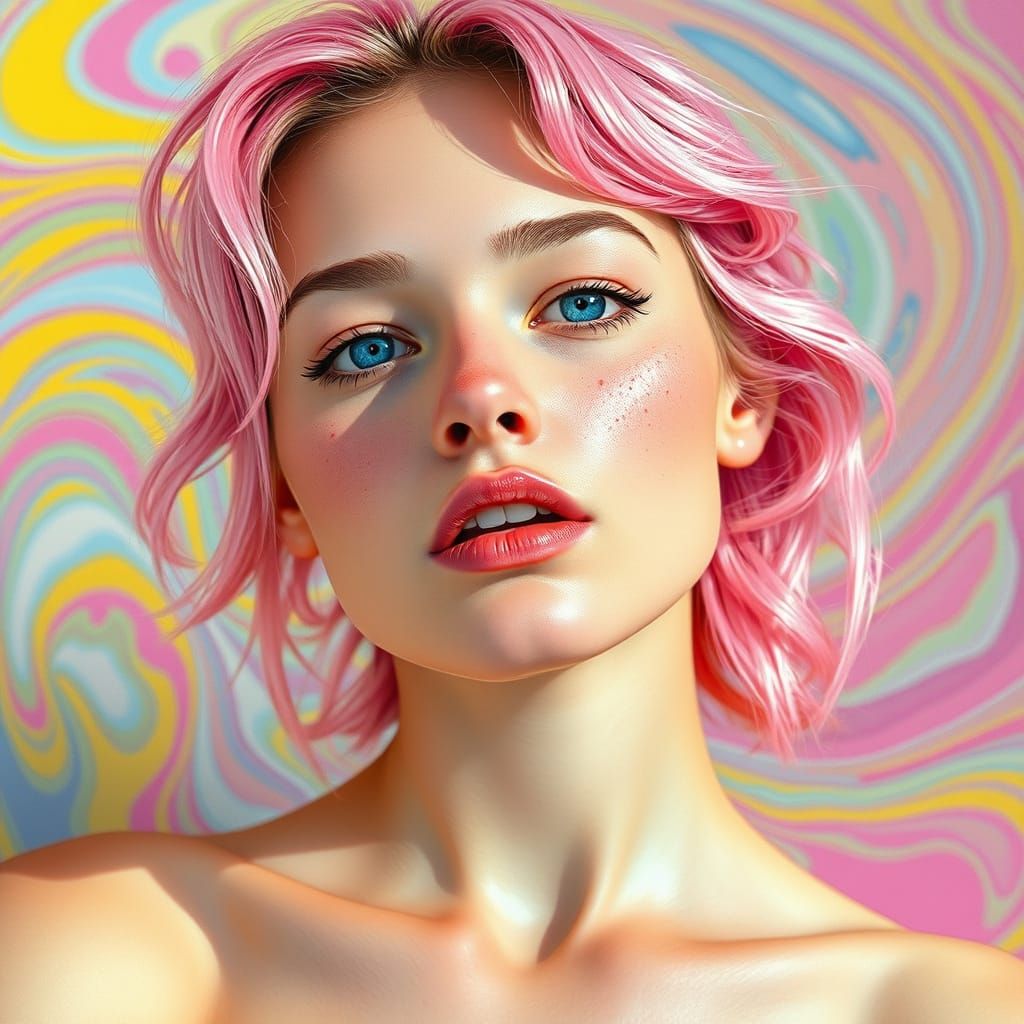 Sun-Kissed Goddess in Pastel Hues