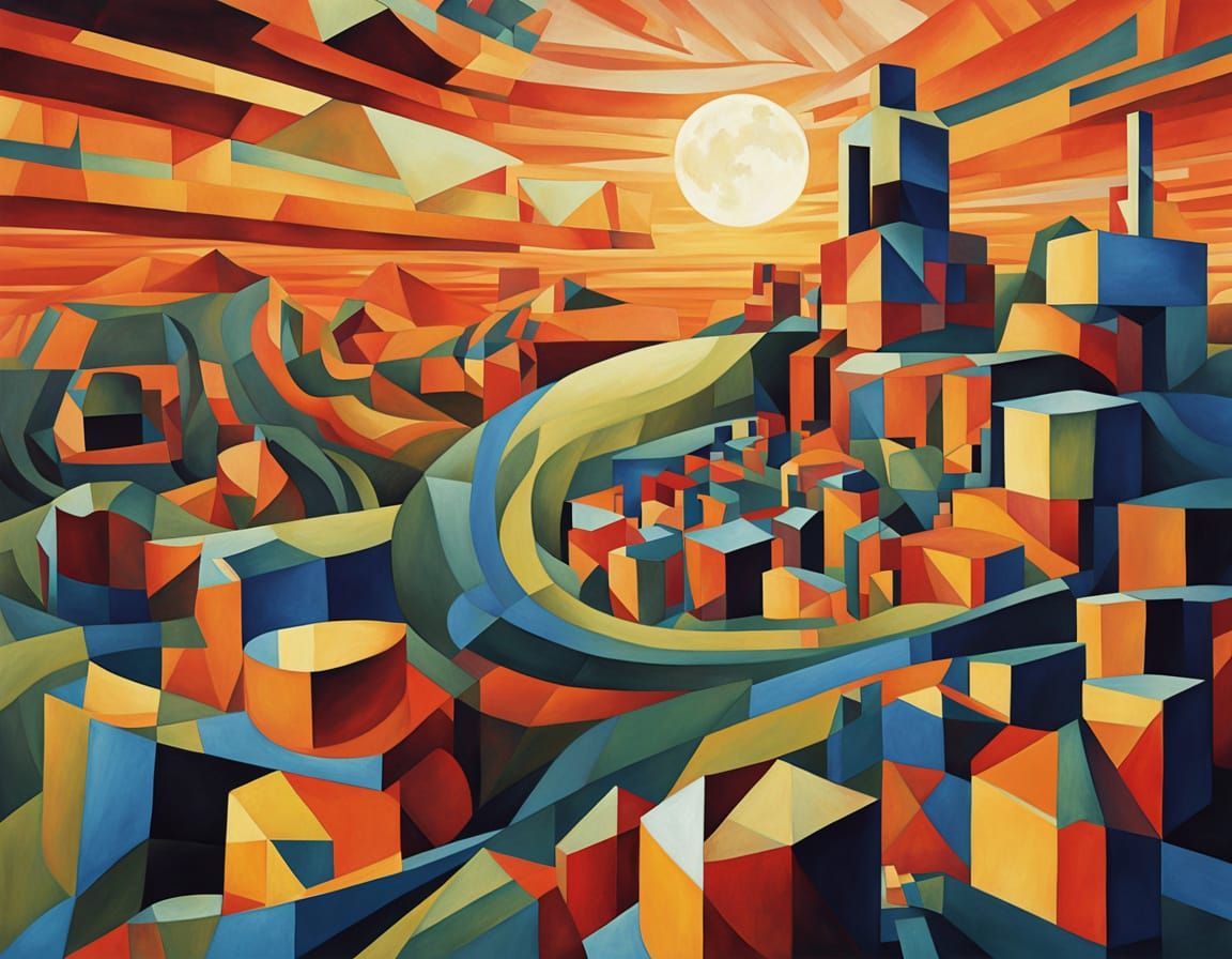 A Solitary Figure Stands on a Windswept Hill