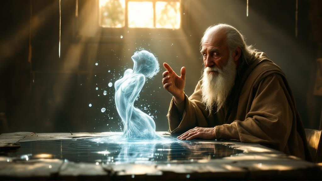 Wizard Conjures Memory in Ethereal Matte Painting
