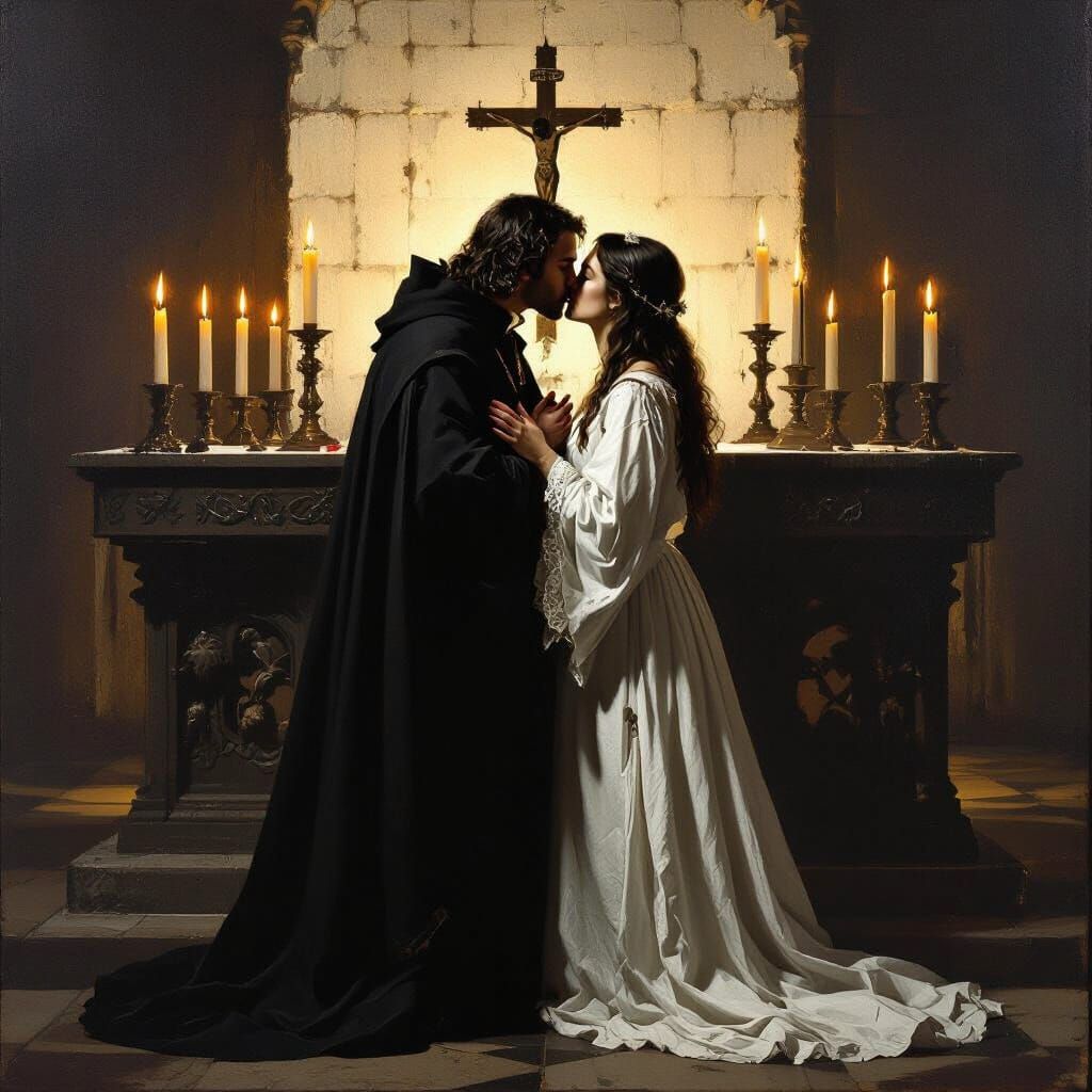 Priest's Final Kiss: A Tragic Sacrifice in Baroque Style