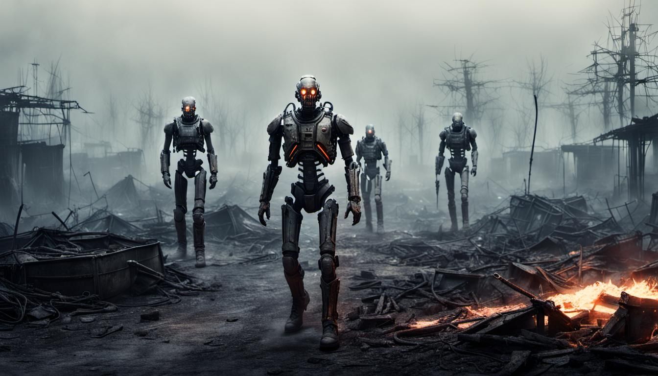 Post-Apocalyptic Cyborg Invasion: A World Ablaze