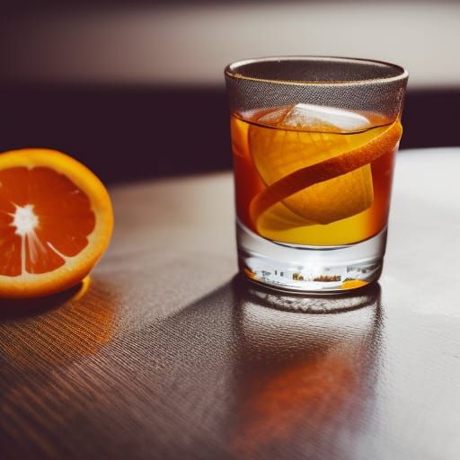 Close Up Photo of Bourbon Old Fashioned Cocktail
