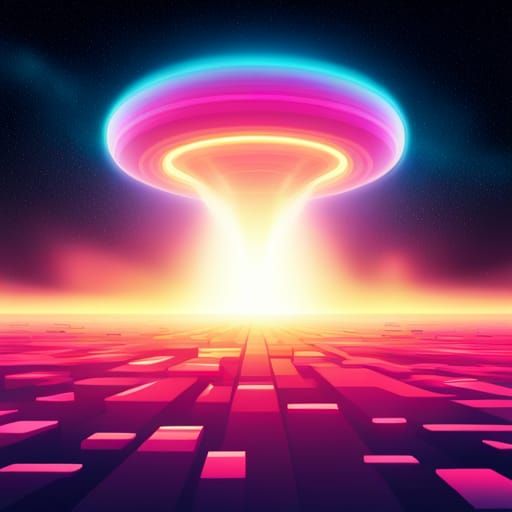 vaporwave mashroom cloud