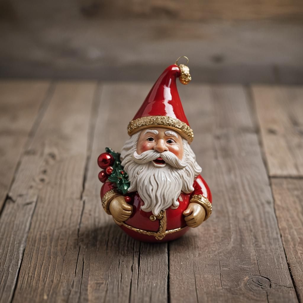 Macro Shot of Beheaded Santa Decoration