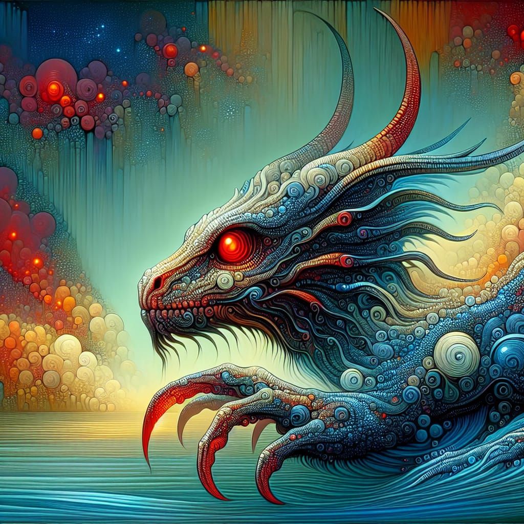 Out of the water the dragon came