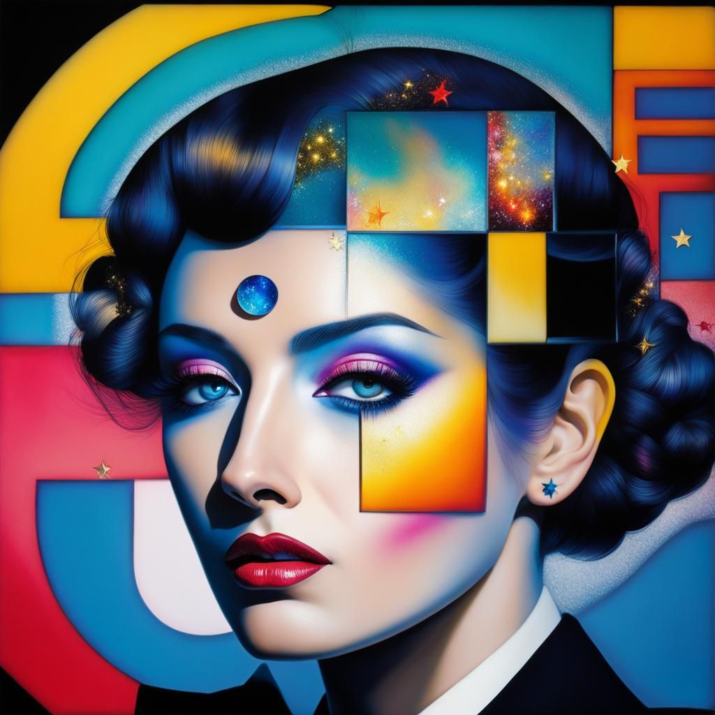 Gothic Alcohol Ink Stars in Rayograph Style