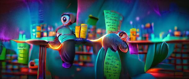 Melancholic Boy Gazing at City at Night in Pixar Style