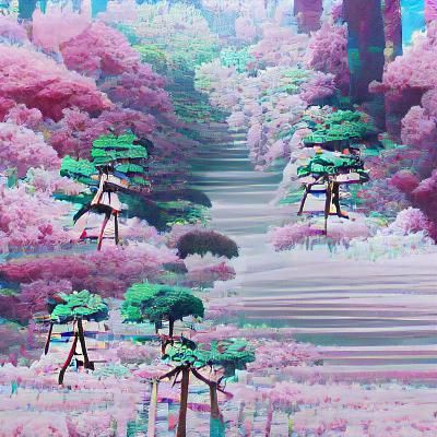 Enchanting Anime Forest Illustration