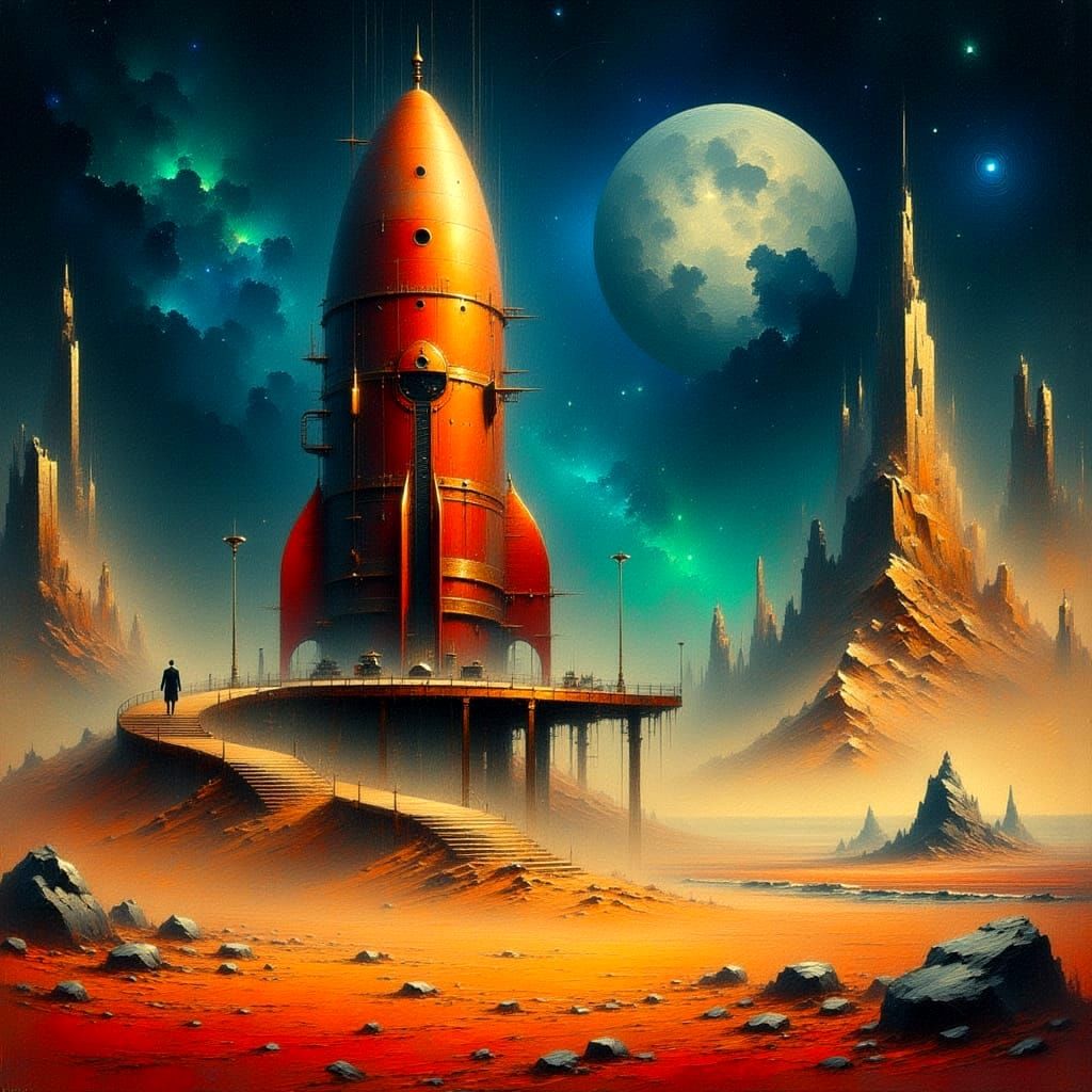 Surreal Rocket Ship