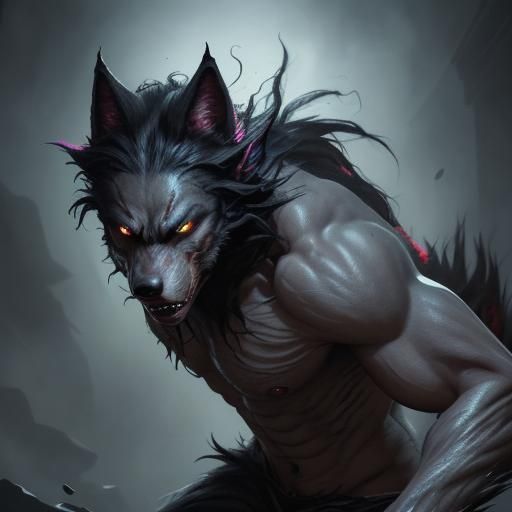 Hyperrealistic Werewolf Transformation Concept Art