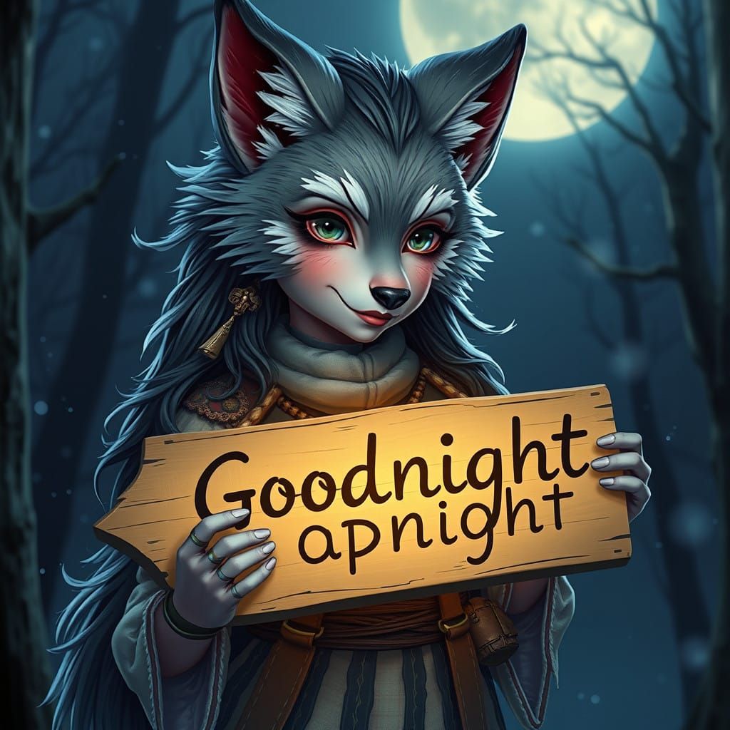 Fantastical Wolf Girl in Dreamy Dreamworld