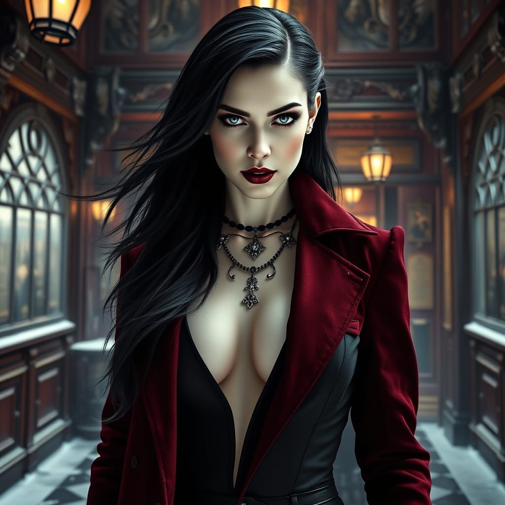 Ethereal Saxon Vampire Captured in Cinematic Hyperrealism