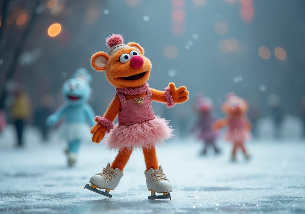 Muppet Ice Dancers Perform in Artificial Atmosphere