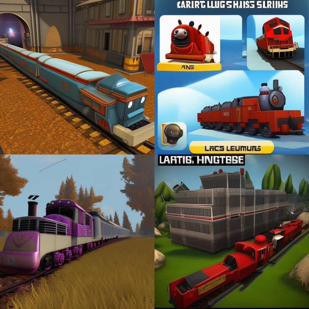 Menacing Spider Train Character Art in 3D