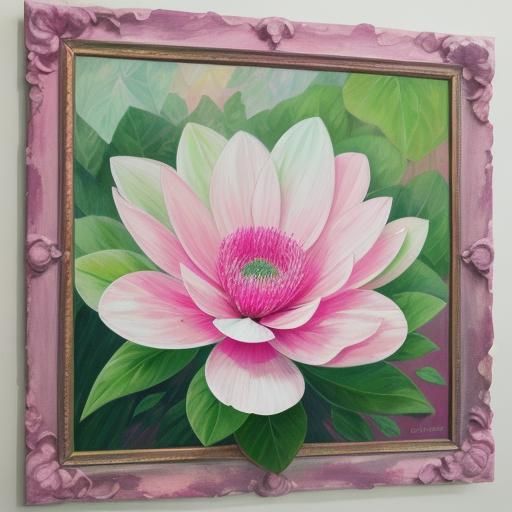 Euphorbia in Impressionist Oil Painting Style