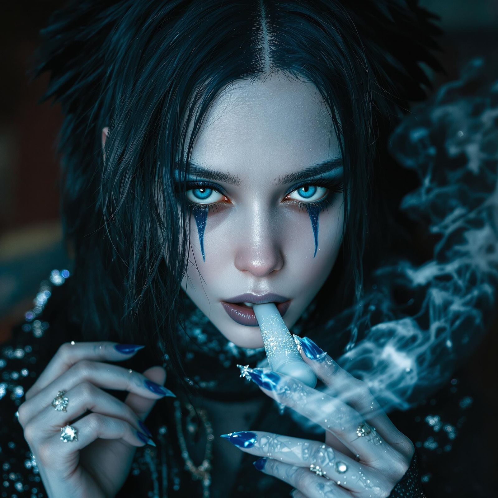 Goth Collegestudent Ice Dragon Hybrid Smokes Nitrogen Pipe